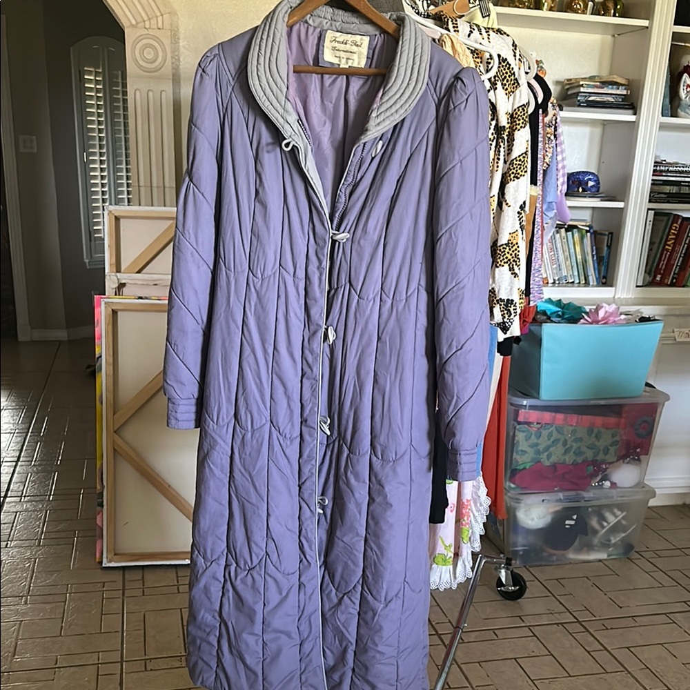 Rouje vibes Vintage Purple Quilted Coat Freddi-Gail International